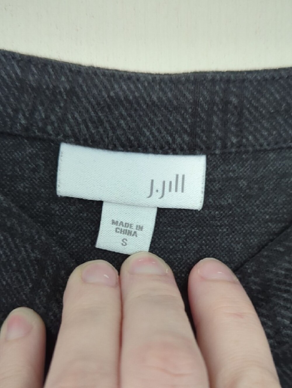 J. Jill Heathered Charcoal Knit Top - Picture 2 of 4